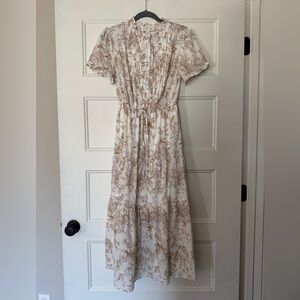 She + Sky Floral Toile Print Women's Dress